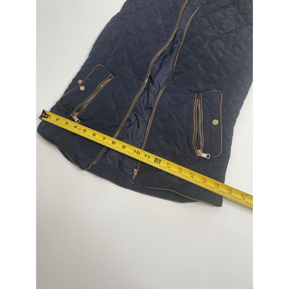 Zara Women Medium Blue Zipup Vest Jacket   ( S ) - Picture 15 of 16